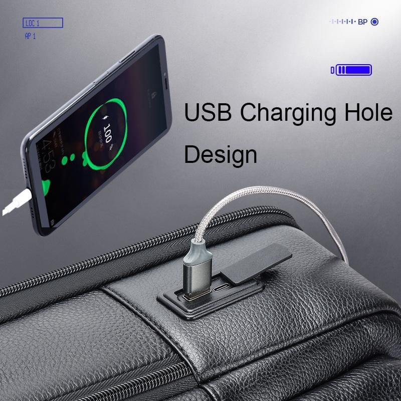 Sac à dos ordinateur en cuir de vachette