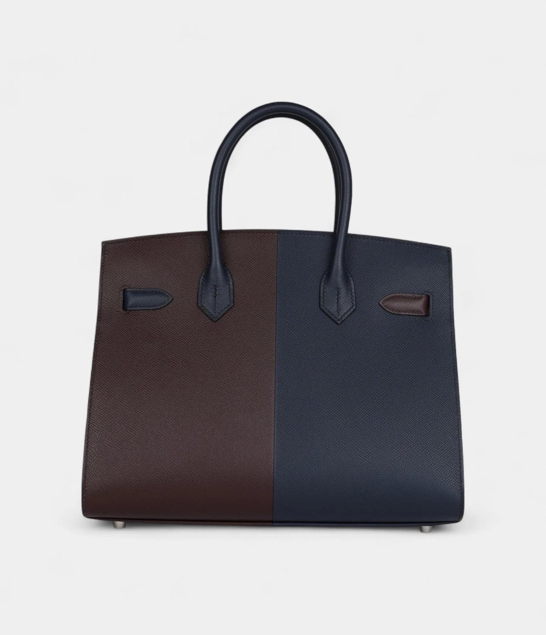 Hermès Casaque Birkin Sellier 30 Rouge Sellier and Bleu Indigo Epsom Palladium Hardware