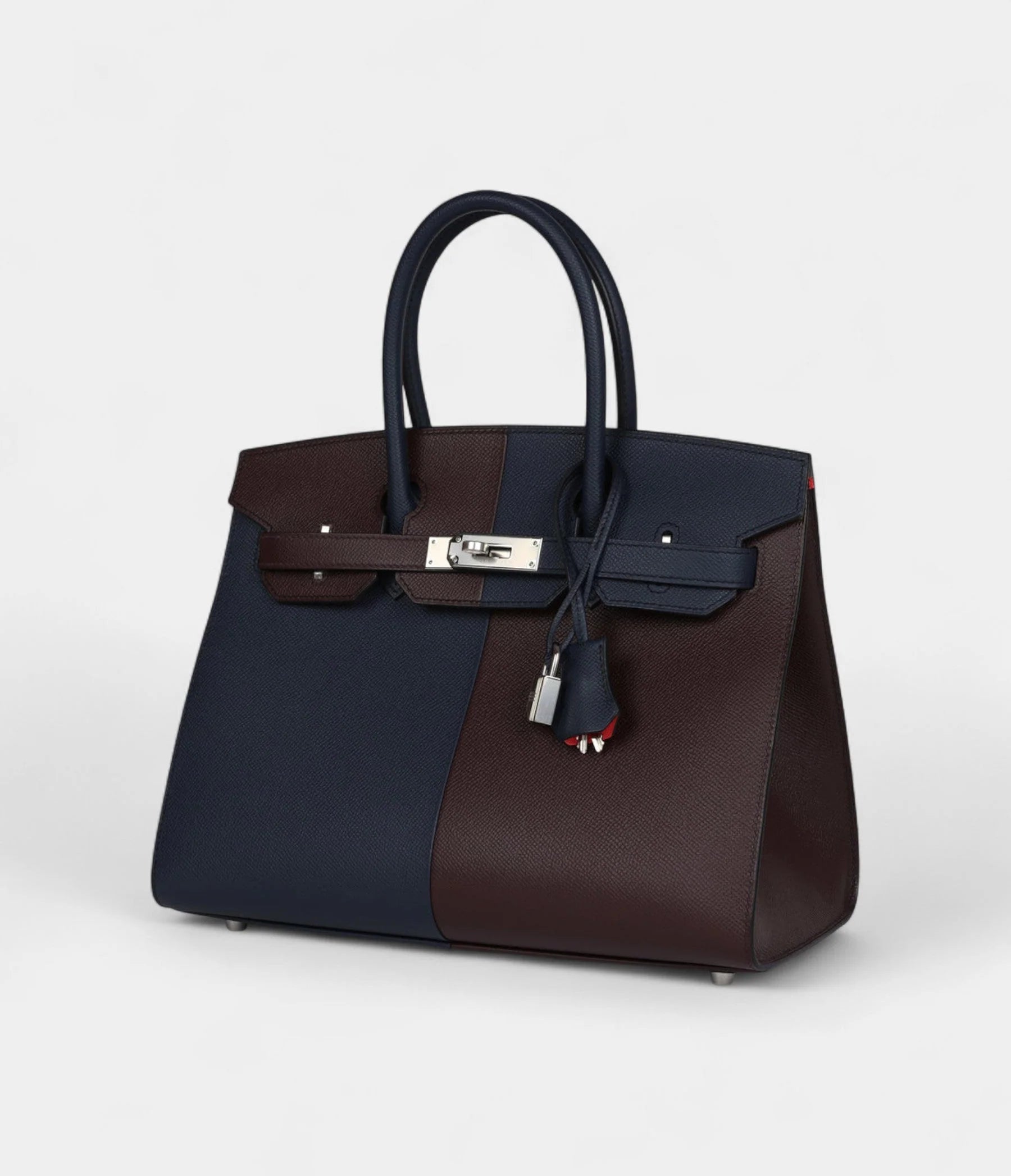 Hermès Casaque Birkin Sellier 30 Rouge Sellier and Bleu Indigo Epsom Palladium Hardware